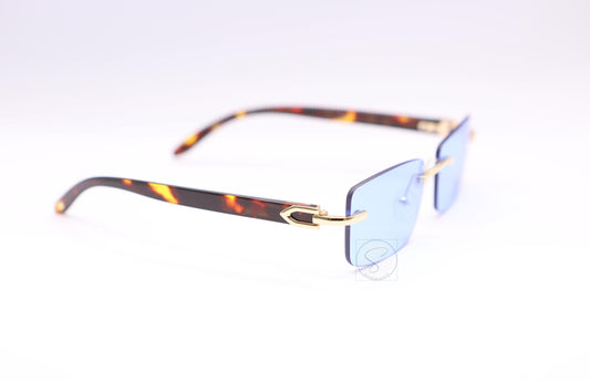 Sapphire SO003 Rimless Sunglasses - Blue