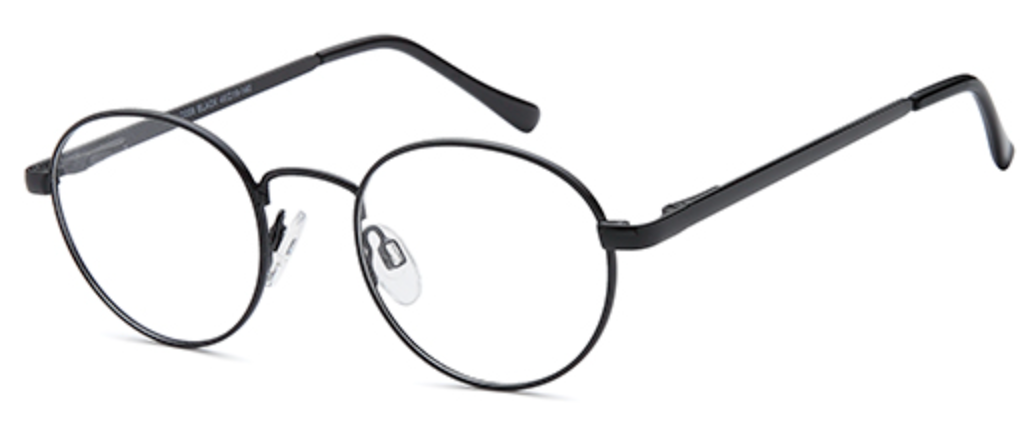 Solo 058 Round Glasses Metal Frame - Black