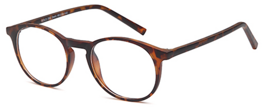 Solo 592 Retro Round Glasses Frame - Demi