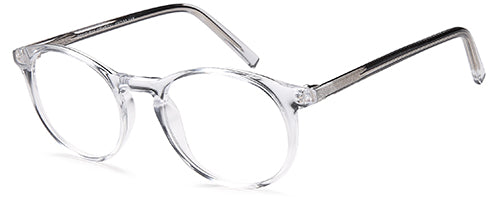 Solo Retro 811 Round Glasses Frame - Crystal