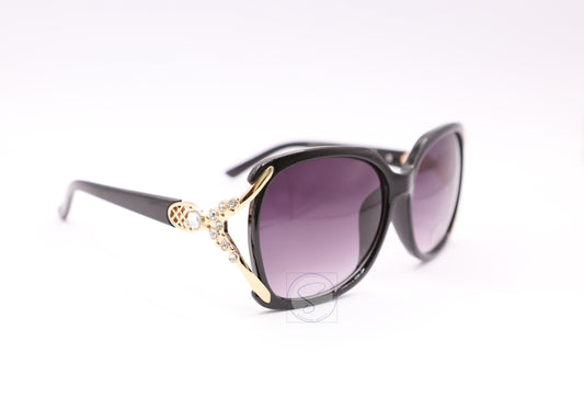 Sapphire SO19 Gradient Diamante Sunglasses - Black