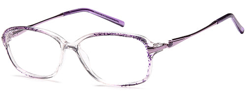 Solo 621 Rectangle Glasses Frame - Purple