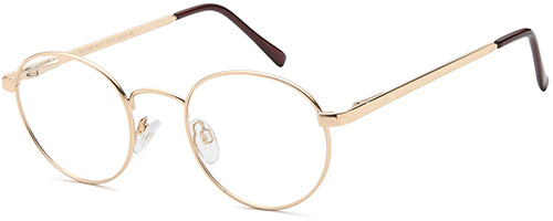 Solo 059 Round Glasses Metal Frame - Matte Gold