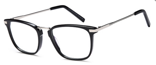 Brooklyn D153 Glasses Frame - Black/Silver