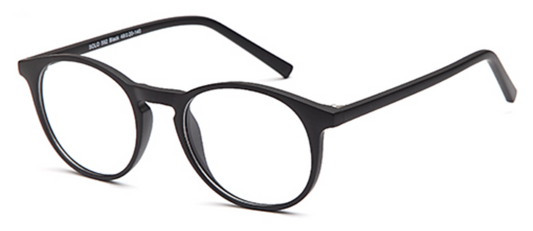 Solo 592 Retro Round Glasses Frame - Black