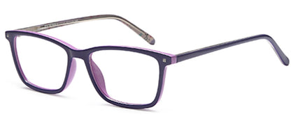 Solo 599 Rectangle Glasses Frame - Purple/Lilac