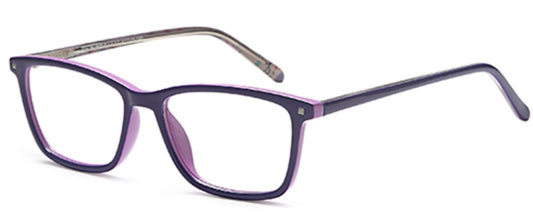 Solo 599 Rectangle Glasses Frame - Purple/Lilac