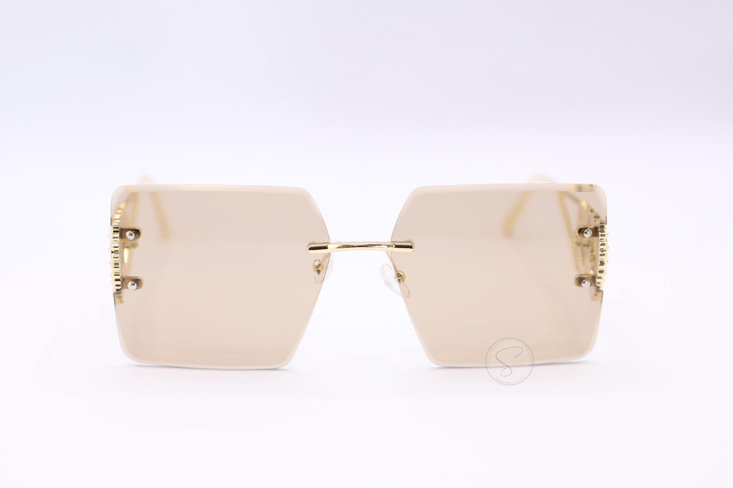 Sapphire SO90230 Oversized Rimless  Sunglasses - Tan