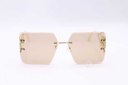 Sapphire SO90230 Oversized Rimless  Sunglasses - Tan