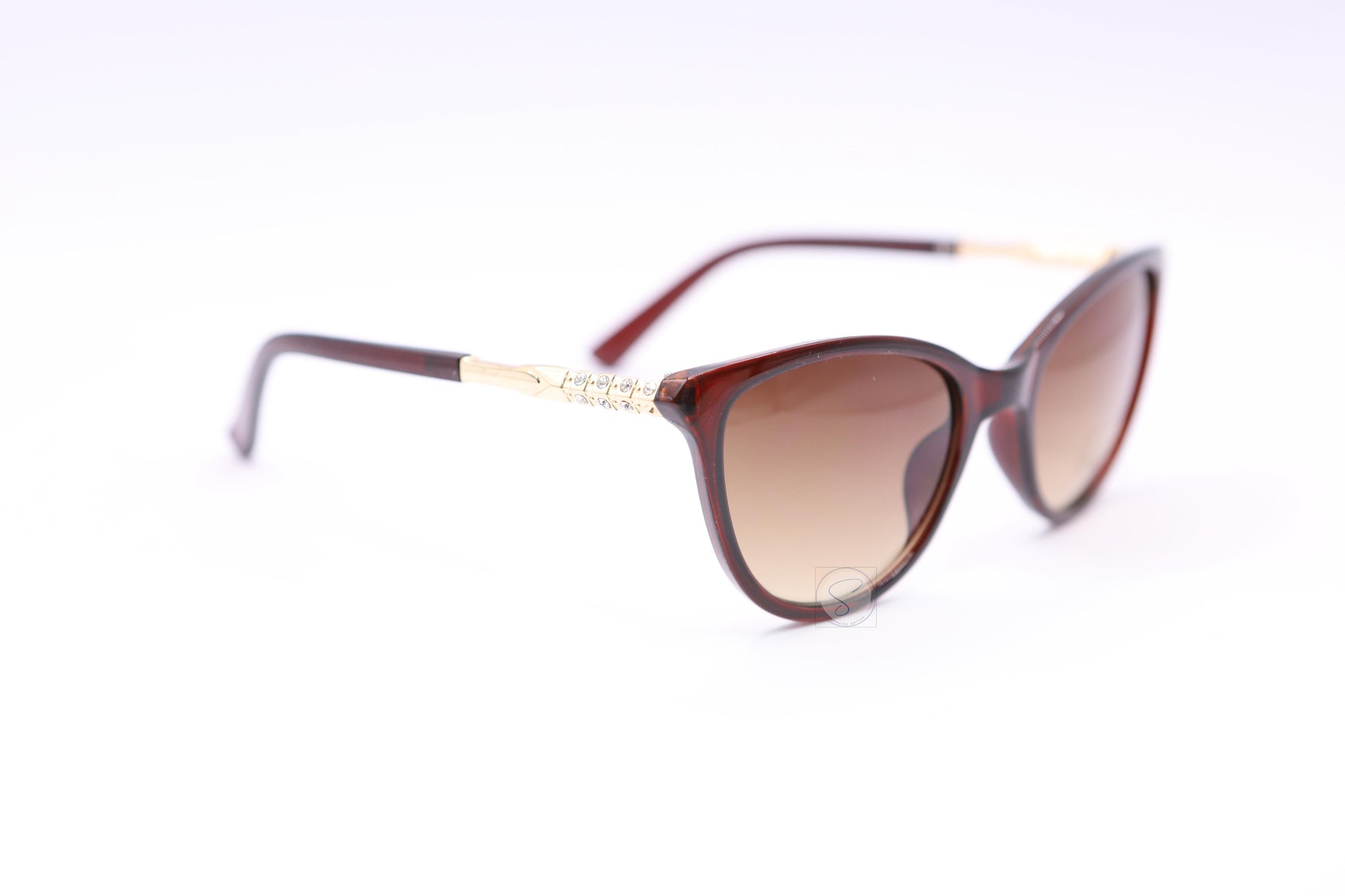 Sapphire SO21 Gradient Diamante Sunglasses - Brown