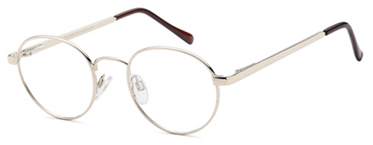 Solo 058 Round Glasses Metal Frame - Gold