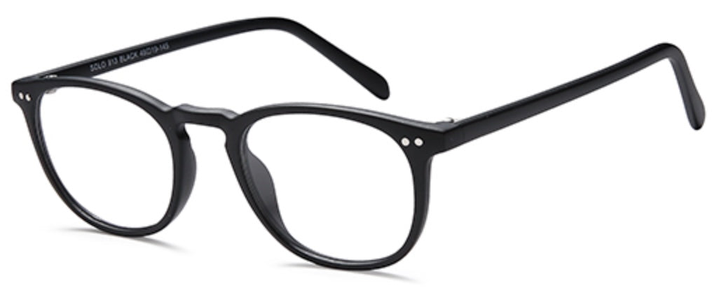 Solo Retro 813 round glasses frame -  Black