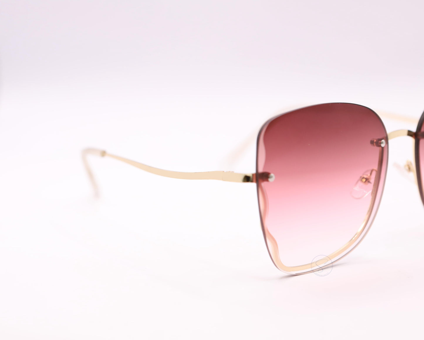 Sapphire SO8806 Rimless Gradient Sunglasses - Rose