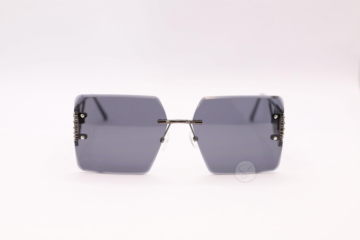Sapphire SO90230 Oversized Rimless  Sunglasses - Black