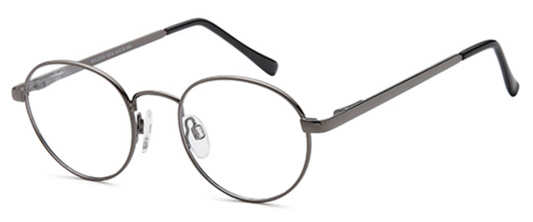 Solo 058 Round Glasses Metal Frame - Gun