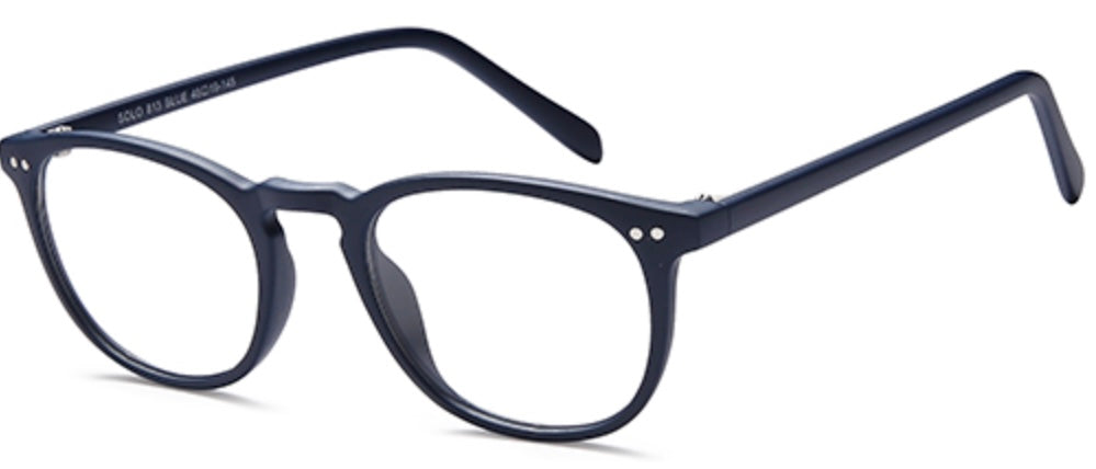 Solo Retro 813 round glasses frame -  Blue