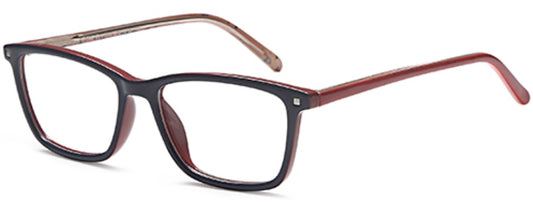 Solo 599 Rectangle Glasses Frame - Blue/Red