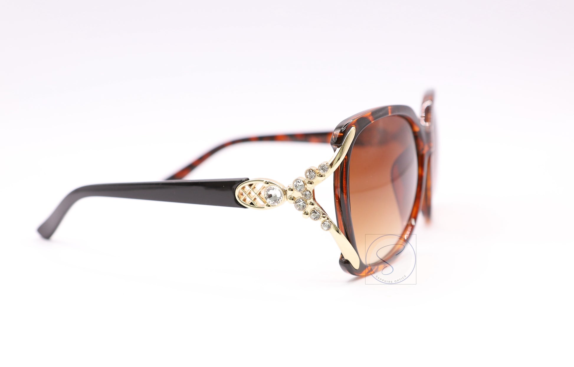 Sapphire SO19 Gradient Diamante Sunglasses - Brown