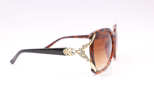 Sapphire SO19 Gradient Diamante Sunglasses - Brown